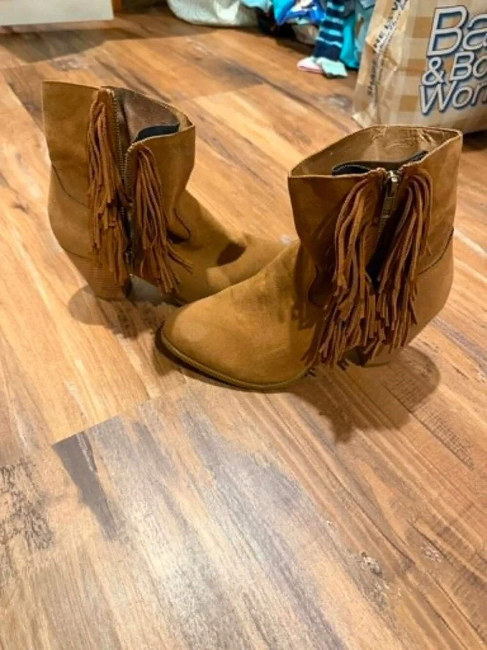 Rampage Fringe Booties Size 8